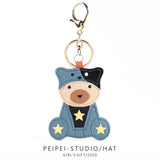 Pink Pig Pu Leather Defense Keychain Belt For Woman Gift