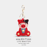 Pink Pig Pu Leather Defense Keychain Belt For Woman Gift