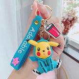 Anime Tide Pikachu Silicone Keychain Women's Schoolbag Pendant