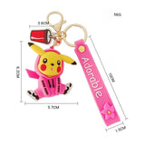 Anime Tide Pikachu Silicone Keychain Women's Schoolbag Pendant