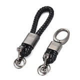 Hand Woven Leather Rope Key Chain Horseshoe Buckle Car Keychains