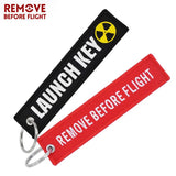 Embroidered Remove Before Flight Key Ring - Aviation Keychain