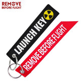 Embroidered Remove Before Flight Key Ring - Aviation Keychain