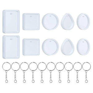 20 Pcs Silicone Resin Earring Jewelry Casting Molds For DIY Jewelry Making
