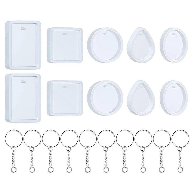 20 Pcs Silicone Resin Earring Jewelry Casting Molds For DIY Jewelry Making