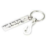 Heart Hook Line Sinker Keychains, Fishing Lure Hook Couple Jewelry