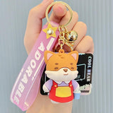 Shiba Inu Key Chain Set - Cute Farm Animal Key Holder for Women