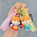 Shiba Inu Key Chain Set - Cute Farm Animal Key Holder for Women