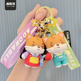 Shiba Inu Key Chain Set - Cute Farm Animal Key Holder for Women
