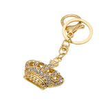 Crystal Crown Keychain Metal Rhinestone Keyring for Women