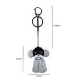 Poodle Keychain Stainless Steel Key Ring for Women