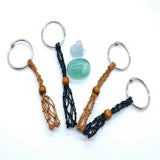 Crystal Cage Pouch Macrame Net Holder Keyring 28-43mm