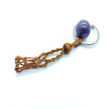 Crystal Cage Pouch Macrame Net Holder Keyring 28-43mm