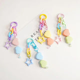 Star Love Heart Pendant Keychain for Women Backpack Bag Hanging Decoration
