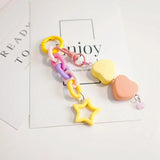 Star Love Heart Pendant Keychain for Women Backpack Bag Hanging Decoration