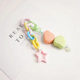 Star Love Heart Pendant Keychain for Women Backpack Bag Hanging Decoration