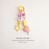 Star Love Heart Pendant Keychain for Women Backpack Bag Hanging Decoration