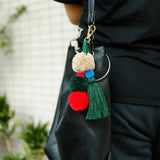 Boho Style Fur Ball Bag Charm Keychain Pendant