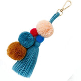 Boho Style Fur Ball Bag Charm Keychain Pendant