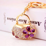 Crystal Petal Bag Keychain Ladies Accessories Pendant