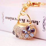 Crystal Petal Bag Keychain Ladies Accessories Pendant