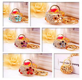 Crystal Petal Bag Keychain Ladies Accessories Pendant