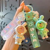 Spaceman Rabbit Sunset Lamp Keychain Projector