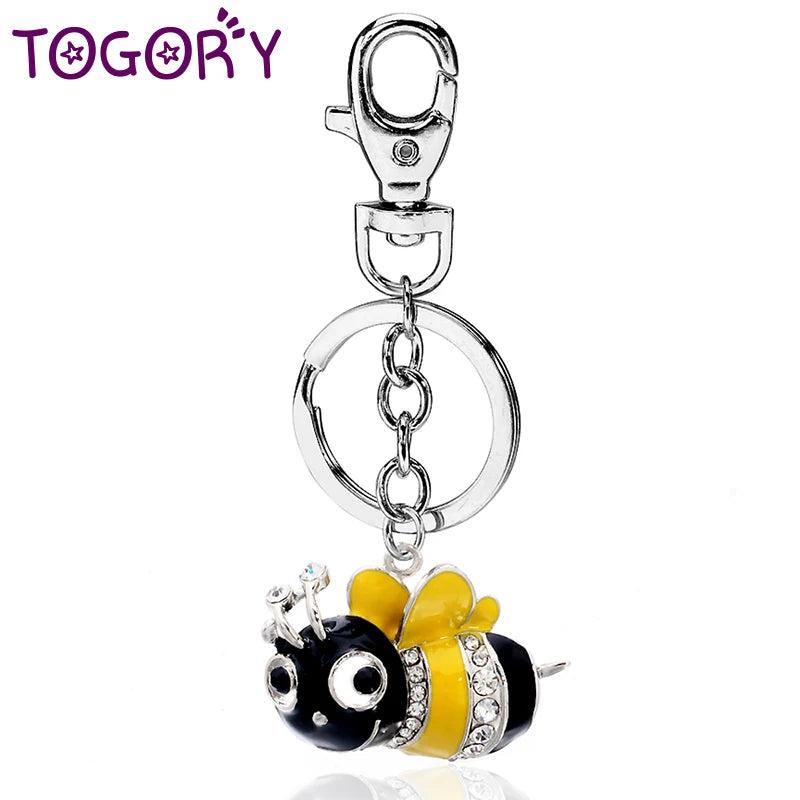 Bee Key Chain Ring Holder Sweetheart Pendant Car Keyrings Jewelry Gift