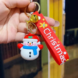 Christmas Santa Elk Snowman Keychain Pendant