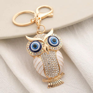 Rhinestone Owl Key Chain Women Car Key Ring Gift K5175