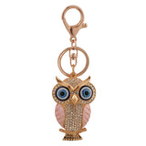 Rhinestone Owl Key Chain Women Car Key Ring Gift K5175