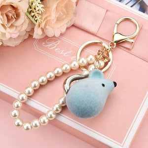 Zodiac Mouse Keychain Furry Bag Key Chain