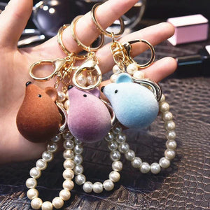 Zodiac Mouse Keychain Furry Bag Key Chain
