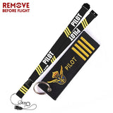 Remove Before Flight Key Chain Safety Tag Embroidery Lanyard