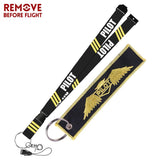 Remove Before Flight Key Chain Safety Tag Embroidery Lanyard
