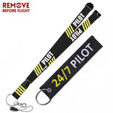Remove Before Flight Key Chain Safety Tag Embroidery Lanyard