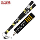 Remove Before Flight Key Chain Safety Tag Embroidery Lanyard