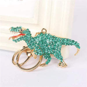 Dino Dragon Key Chain Rhinestone Pendant Charm