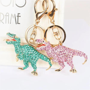 Dino Dragon Key Chain Rhinestone Pendant Charm