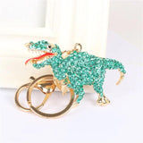 Dino Dragon Key Chain Rhinestone Pendant Charm