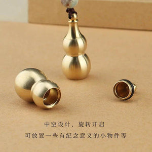 Brass Gourd Pendant Stupa Keychain Hanging Necklace Jewelry