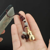 Brass Gourd Pendant Stupa Keychain Hanging Necklace Jewelry
