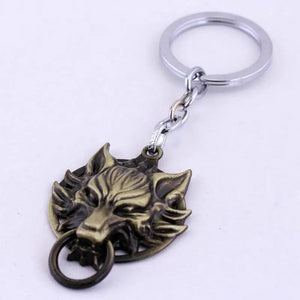 Final Fantasy VII Cloud Wolf Head Logo Metal Keychain