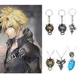 Final Fantasy VII Cloud Wolf Head Logo Metal Keychain