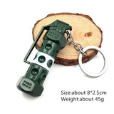 PUBG Fragment Stun Glare Gasoline Barrel Weapon Model Fuel Bucket Keychain