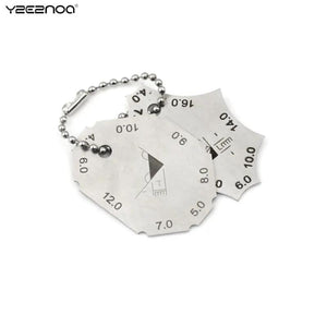 2pcs Welding Gauge Key Ring Mini Pocket Gage Key Chain Weld Seam Test Ulnar