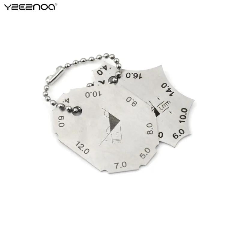 2pcs Welding Gauge Key Ring Mini Pocket Gage Key Chain Weld Seam Test Ulnar