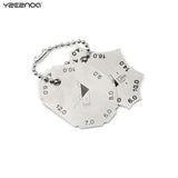 2pcs Welding Gauge Key Ring Mini Pocket Gage Key Chain Weld Seam Test Ulnar