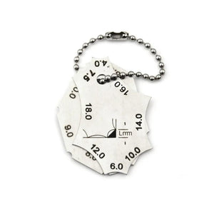 2pcs Welding Gauge Key Ring Mini Pocket Gage Key Chain Weld Seam Test Ulnar
