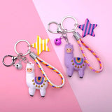 Arrival PVC Alpaca Animal Keychain Doll Cartoon Sheep Charms